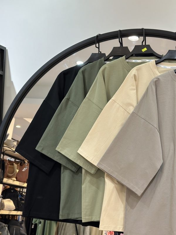 تیشرت اور باکسی سوپر پنبه براش ترک ضمانت دار (35584) - Image 2