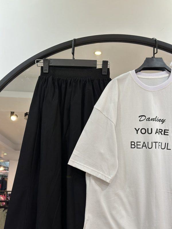 ست سه تیکه کلاه و دامن و تیشرت سوپر پنبه لیارز(35582) - Image 4