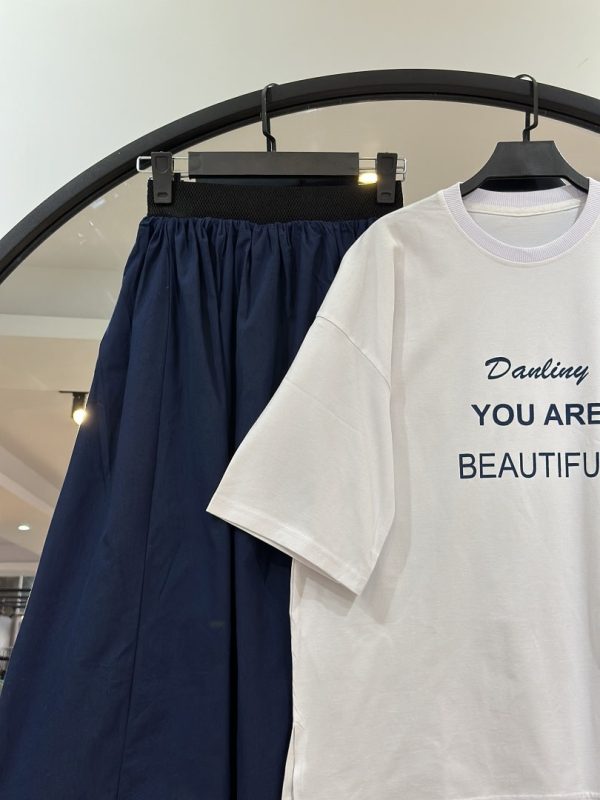 ست سه تیکه کلاه و دامن و تیشرت سوپر پنبه لیارز(35582) - Image 5