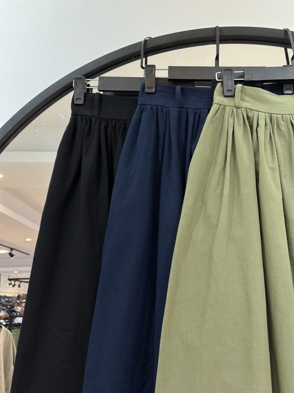 دامن لینن زارا پشت کش نسیم (35585) - Image 2