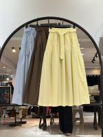 دامن لینن زارا کمربند خور  نیلا (35586)