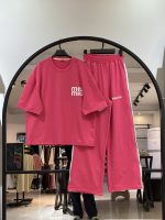 ست تیشرت شلوار بگ بغل دکمه میو (35599)