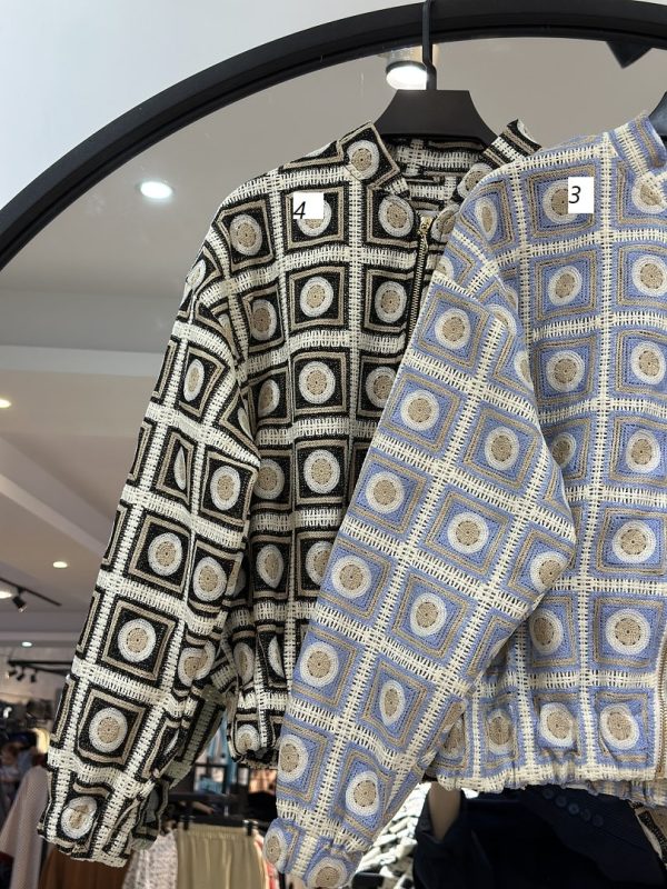 بامبر پایین کش جلو زیپی مزونی قلاب بافی (35623) - Image 2