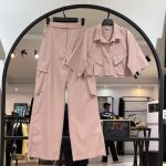 ست کراپ و شلوار  فشن طوفان (35621)