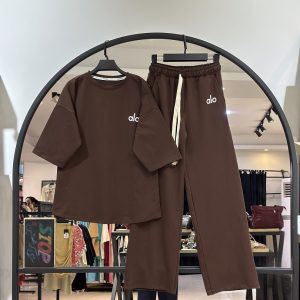 ست تیشرت باکسی و شلوار سوپر براش ترک با چهل درصد اف ALO (35651)