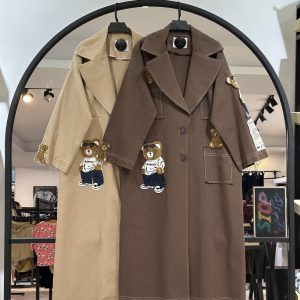 بارونی بلند کتان ترک برجسته تدی (35636)