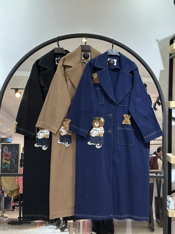 بارونی بلند کتان ترک برجسته تدی (35636) - Image 2