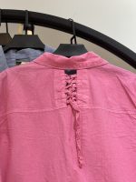 شومیز لینن ایتالیایی وارداتی سنگشور شده سلین درجه یک (35624) - Image 2