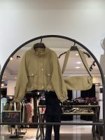 کت بارونی میله ای فیتیله ای کیف دار (35662)