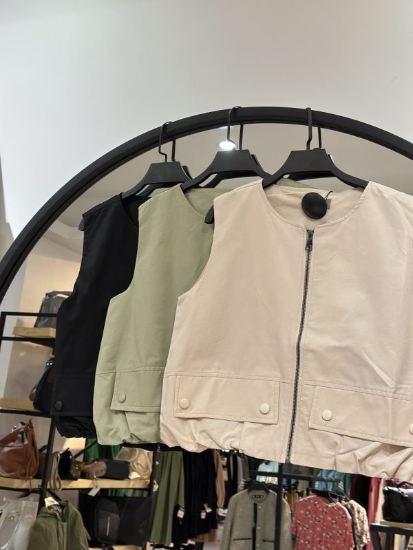 جلیقه وست کتان زارا استر دار دو جیب بزرگ (35666) - Image 2