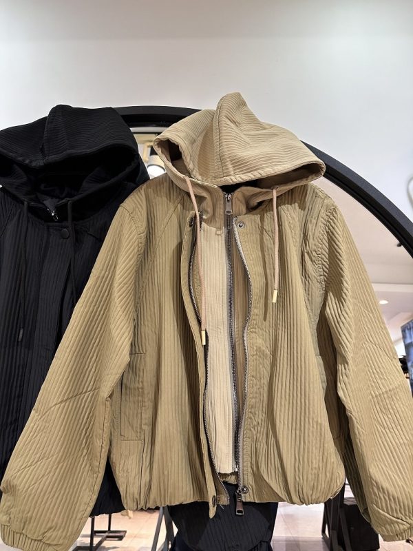 بامبر بارونی پایین کش دو زیپ میله ای (35667) - Image 2