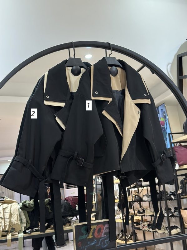 کت بارونی پرادا سانتانا دو رنگ استر دار (35668) - Image 2