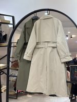 بارونی بلند کمر مثلثی پشت چاک (35672) - Image 3