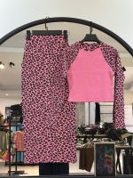 ست کراپ بلوز و دامن پنبه کبریتی پلنگی (35688) - Image 5