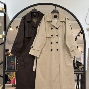 بارونی کتان زارا 12 دکمه با قد بلند ژاله (35678)