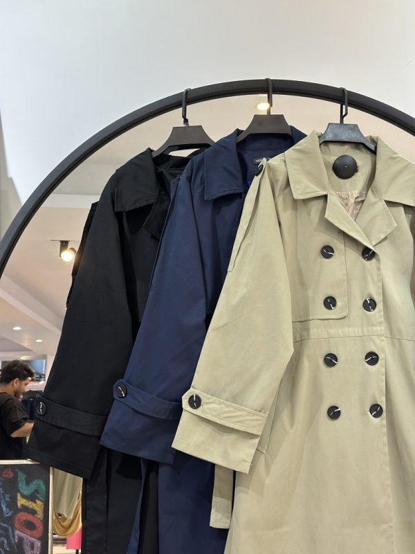 بارونی کتان زارا 12 دکمه  با قد بلند ژاله (35678) - Image 2