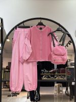 ست سه تیکه دورس تو کرکی ترکیبی و شلوار تی سی و کوله پشتی تدی (35702)