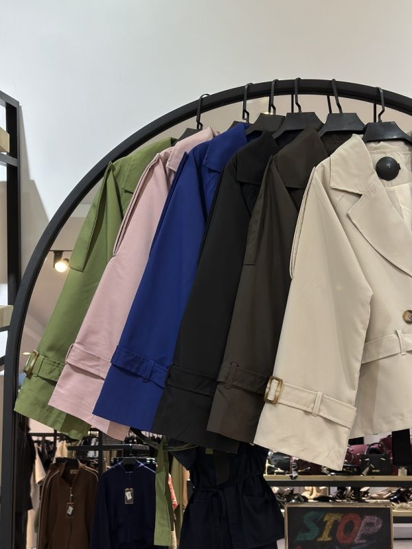 کت بارونی کمر سگک استر دار  تمنا (35739) - Image 2