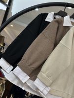 شومیز فوتر کوبیده ترکیبی یقه هفت تلما (35742) - Image 2