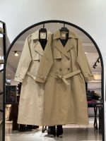 بارانی بلند کتان زارا پشت دکمه خور (35756)