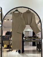 ست پانچو و پیراهن بافت زنجیری (35761)