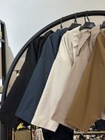 بامبر کتان زارا جلو پیلی زیپ مخفی دو دکمه پانچ شده (35762) - Image 2