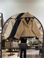 ترنچ کت بارونی کلاهدار کتان زارا کوتاه بلند (35763)