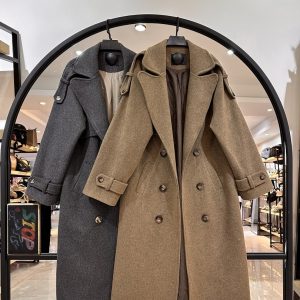 پالتو فوتر کوبیده شش دکمه استر دار البا (35764)