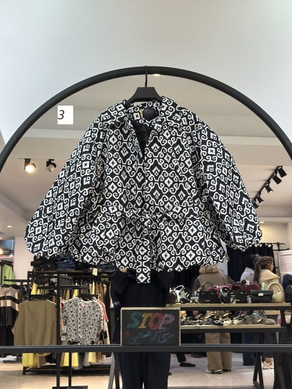 کاپشن کتان تی سی فانتزی مدل کمر بند گره ای(35779) - Image 3