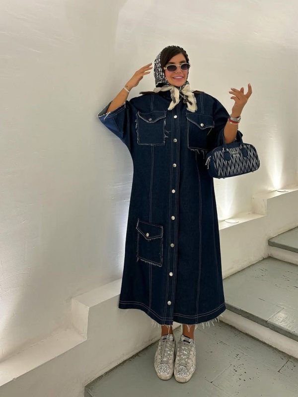 کفتان پاییزه زمستانه (جین مزونی ضخیم )و ضمانت دار برلیان (35833) - Image 2