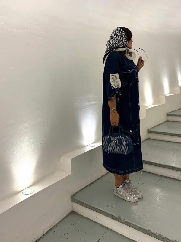 کفتان پاییزه زمستانه (جین مزونی ضخیم )و ضمانت دار برلیان (35833) - Image 3