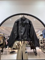 کت چرم تو کرکی تک جیب زیپ یکطرف خور (35869)