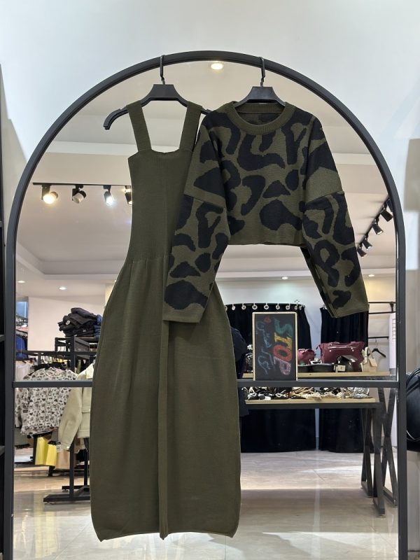 ست رویه و پیراهن بندی بافت ابرنگی متراکم (35852) - Image 2