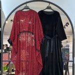 ست رویه گیپور و پیراهن استین بلند مخمل (36073)