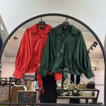 شومیز ساتن گره ای حلقه دار (36127)