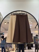 دامن فوتر درجه یک دو پیلی پشت کش با قد 90 کمربند دار (36180)