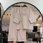 ست تیشرت شلوار گلکسی لویی ویتون مروارید کاری (36244)