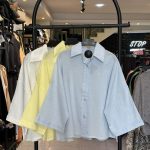 شومیز باکسی لینن مها بدون جیب (3760)