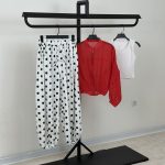 ست سه تیکه شلوار سند بادی و شومیز و کراپ کفشدوزک (3796)