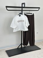 ست تیشرت پنبه براش گت دار و شلوار سند بادی کرپ مورگان گوچی (3838) - Image 5