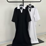 پیراهن پنبه طرح پلو شرتی (3848)