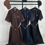 پیراهن هرمس لینن با کلاه و کمر بند (3839)