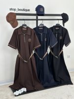 پیراهن هرمس لینن با کلاه و کمر بند (3839)