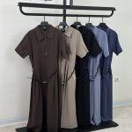 پیراهن سیلک مودال کمربند دار ماندانا (3854)