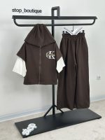ست وست شلوار براش پنبه گلدوزی ck (3861)