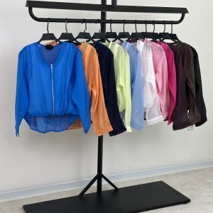 شومیز دو تیکه شیشه ای جلو زیپ (3939)