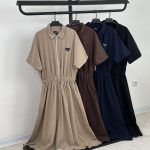 پیراهن لینن پرادا درجه یک بدون ابرفت (3993)