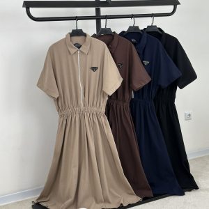 پیراهن لینن پرادا درجه یک بدون ابرفت (3993)