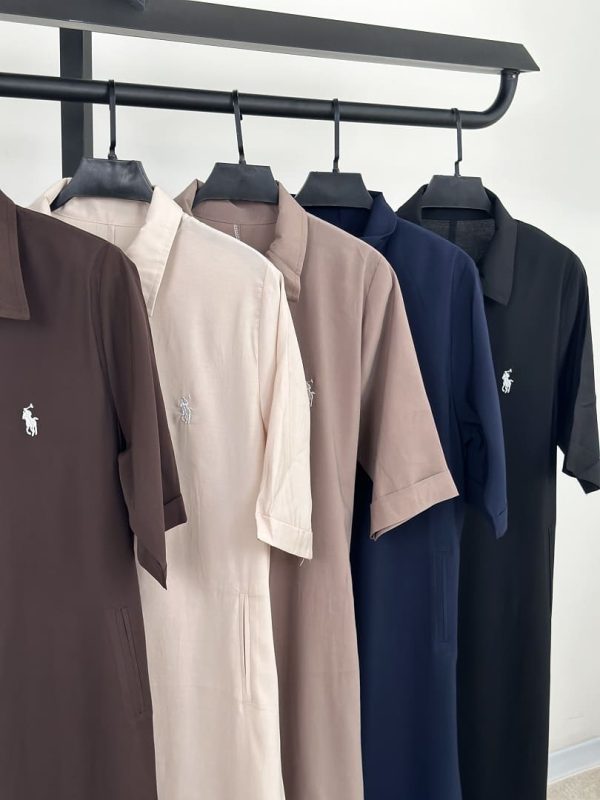 پیراهن سیلک کمر بند دار  polo (3997) - Image 2