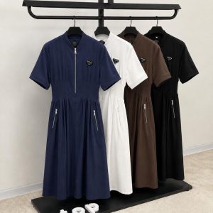 پیراهن سیلک پرادا کمر کش(3908)